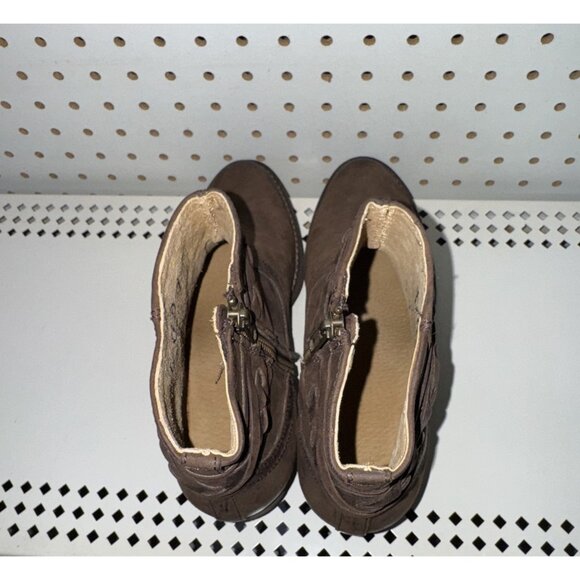 Circle G by Corral Womens Leather Side Zip Burnished Top Strap Booties Size 8 M - Picture 2 of 8